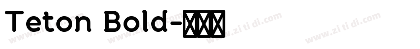 Teton Bold字体转换